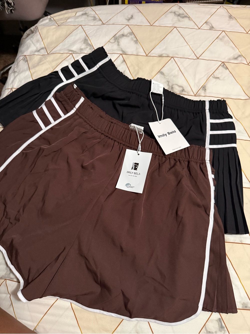 Athletic Shorts- Brown and Black